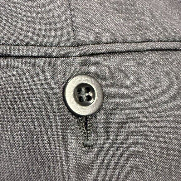 Brioni Dress Pants 110s Wool Trousers Made in Italy Grey Sharkskin W 36 - Picture 10 of 10